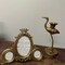 Antique Gold Metal Crown Triple Photo Frame for Multiple Pictures Home Decor